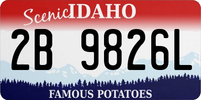 ID license plate 2B9826L