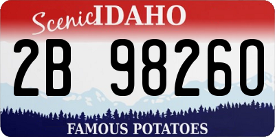 ID license plate 2B9826O