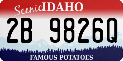 ID license plate 2B9826Q