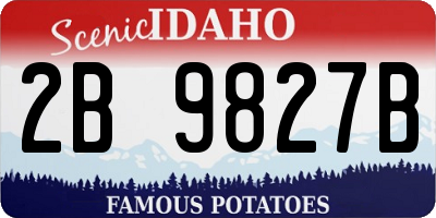 ID license plate 2B9827B
