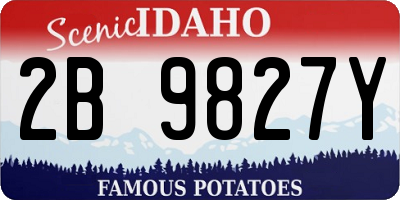 ID license plate 2B9827Y