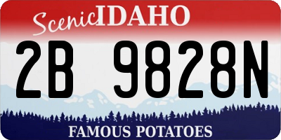 ID license plate 2B9828N