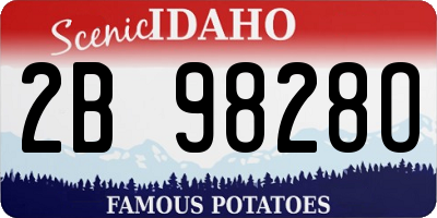 ID license plate 2B9828O