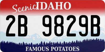 ID license plate 2B9829B