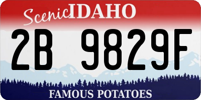 ID license plate 2B9829F