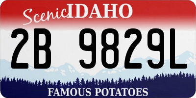 ID license plate 2B9829L