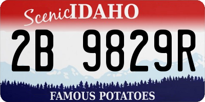 ID license plate 2B9829R