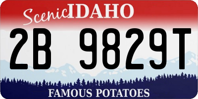 ID license plate 2B9829T