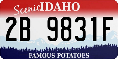 ID license plate 2B9831F