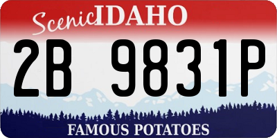 ID license plate 2B9831P