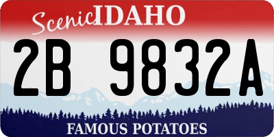 ID license plate 2B9832A
