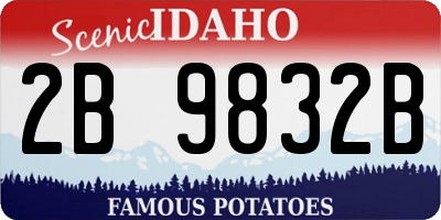 ID license plate 2B9832B