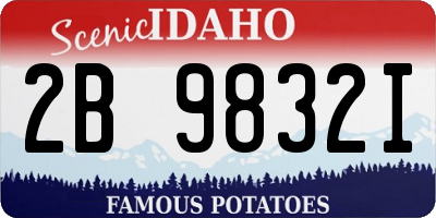 ID license plate 2B9832I