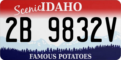 ID license plate 2B9832V