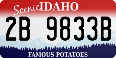 ID license plate 2B9833B