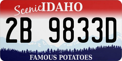 ID license plate 2B9833D