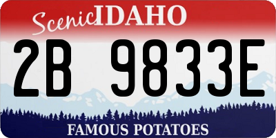 ID license plate 2B9833E
