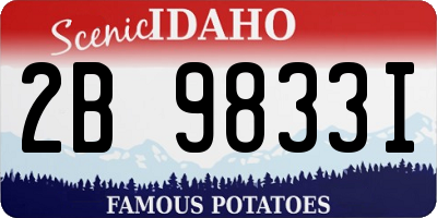 ID license plate 2B9833I