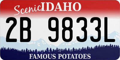 ID license plate 2B9833L