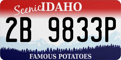 ID license plate 2B9833P