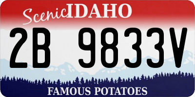 ID license plate 2B9833V