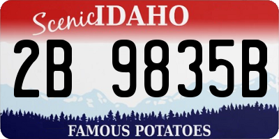 ID license plate 2B9835B