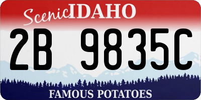 ID license plate 2B9835C