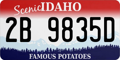 ID license plate 2B9835D