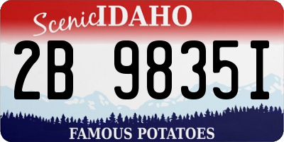 ID license plate 2B9835I