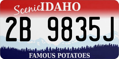 ID license plate 2B9835J