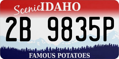 ID license plate 2B9835P