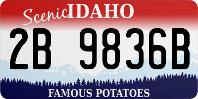 ID license plate 2B9836B