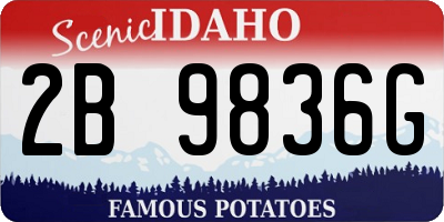 ID license plate 2B9836G