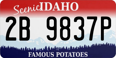 ID license plate 2B9837P
