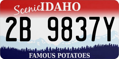 ID license plate 2B9837Y