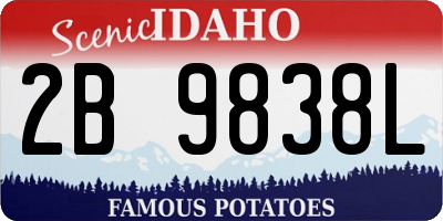 ID license plate 2B9838L