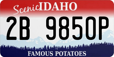 ID license plate 2B9850P