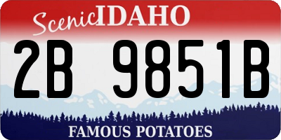 ID license plate 2B9851B