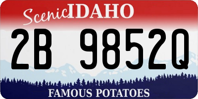 ID license plate 2B9852Q