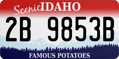 ID license plate 2B9853B