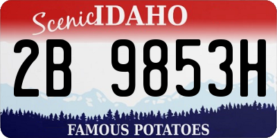 ID license plate 2B9853H
