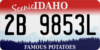 ID license plate 2B9853L