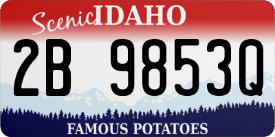 ID license plate 2B9853Q