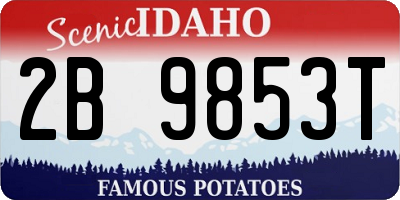 ID license plate 2B9853T