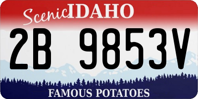 ID license plate 2B9853V