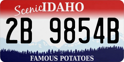 ID license plate 2B9854B