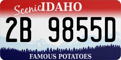 ID license plate 2B9855D