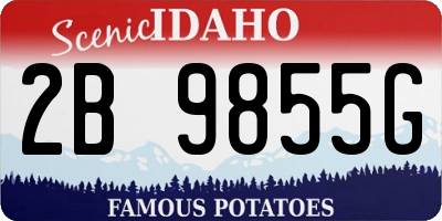 ID license plate 2B9855G