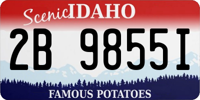 ID license plate 2B9855I