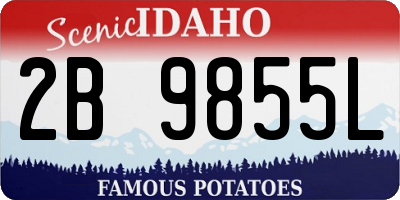 ID license plate 2B9855L